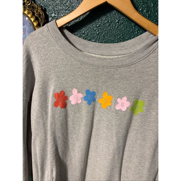 Lonely Ghost Gray Floral Limited Edition Crewneck Sz XL - Picture 2 of 4